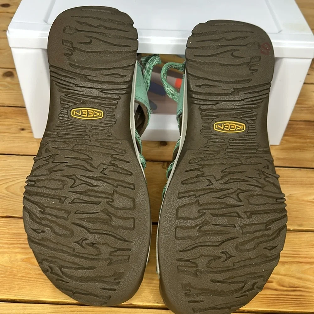 Kennn women’s water shoe waterproof whisper sandal Granite Green & Brown Sz 10 - Picture 3 of 5